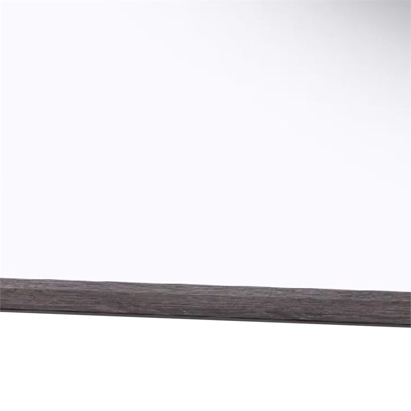 Dresser Mirror-Foil Gray Solid Wood-35x39 Broad Frame Design