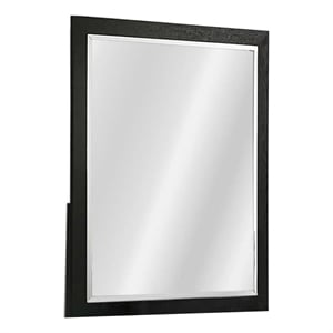 Portrait Dresser Mirror-Black-Rubberwood-36x40 Wide Frame Profile