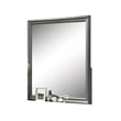 Modern Dresser Mirror-Dark Gray-Square 38 Inch Solid Wood Frame