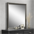Modern Dresser Mirror-Dark Gray-Square 38 Inch Solid Wood Frame