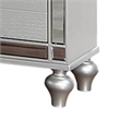 Bailey Nightstand with 2 Drawers and USB Port-Silver Acacia Wood