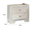Athon Nightstand with 2 Drawers-Built-In Charging Port-Ivory Wood