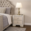 Athon Nightstand with 2 Drawers-Built-In Charging Port-Ivory Wood