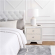 Athon Nightstand with 2 Drawers-Built-In Charging Port-Ivory Wood
