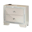 Athon Nightstand with 2 Drawers-Built-In Charging Port-Ivory Wood