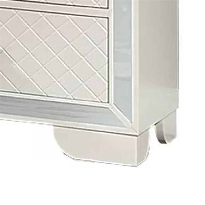 Athon Nightstand with 2 Drawers-Built-In Charging Port-Ivory Wood