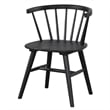 Yely 5pc Dining Table with 4 Windsor Chairs Set-Black Rubberwood