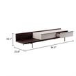 Cid Inish TV Stand Entertainment Center-2 Drawers-Beige-Brown-94 Inch