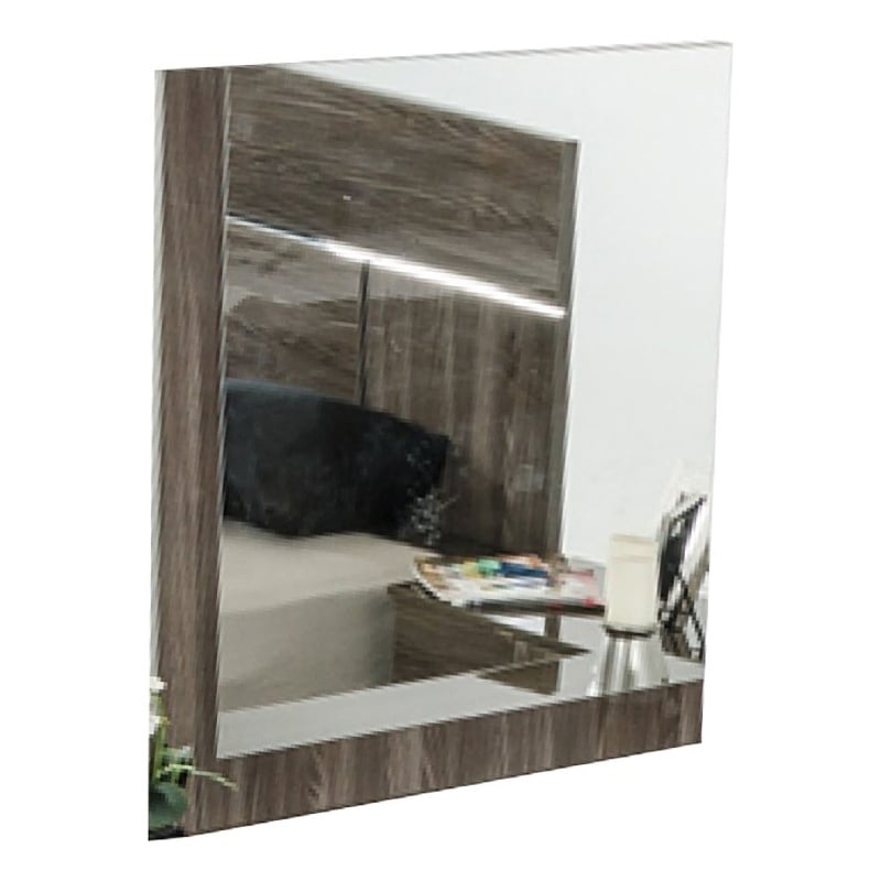 Accent Mirror-Italian Design-41 Inch Elm Gray Lacquer Wood Frame