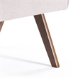 Cid Jose Accent Chair Set of 2-Beige Polyester-Walnut Brown Wood