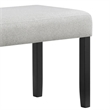 Riac Dining Bench-41 Inch Dove Gray Fabric Seat-Black Wood Legs