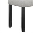 Riac Dining Bench-41 Inch Dove Gray Fabric Seat-Black Wood Legs