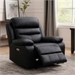 Hanna Power Reclining Chair-USB Port-Black Top Grain Leather