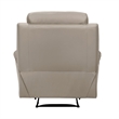 Hanna Manual Reclining Chair-Latte Brown Top Grain Leather Cushions