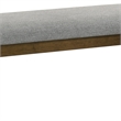 Lyoi Dining Bench-47 Inch Gray Rectangular Fabric Seat-Brown Wood