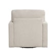 Ompa Swivel Armchair with Lumbar Pillow-Cream Beige Boucle