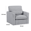 Ompa Swivel Armchair with Lumbar Pillow-Cloud Gray Boucle