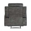 Tesy Manual Reclining Chair-Dark Gray Brown Microfiber-Foam Cushions