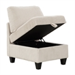 Ellene Modular Armless Chair With Storage-Soft Beige Corduroy