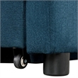 Bernie Modular Convertible Chair Futon-Teal Blue Fabric-Seat w Storage-2 Pillows