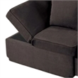 Bernie Modular Convertible Chair Futon-Gray-Multiple Configurations-2 Pillows