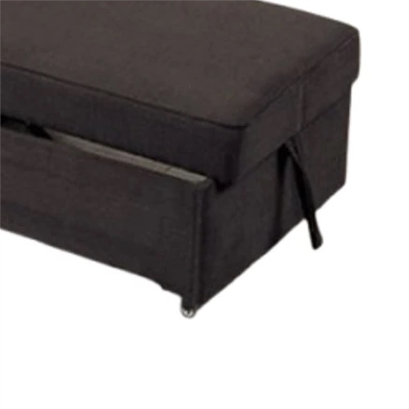 Bernie Modular Convertible Chair Futon-Gray-Multiple Configurations-2 Pillows