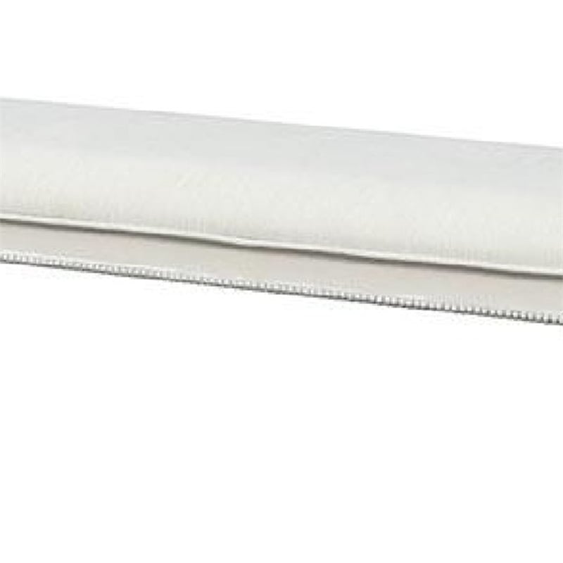 Miamy Bench-Cream White Wood Frame-Textured Fabric-55 Inch