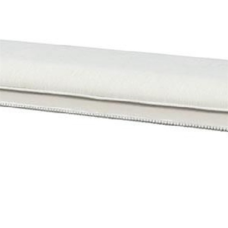 Miamy Bench-Cream White Wood Frame-Textured Fabric-55 Inch