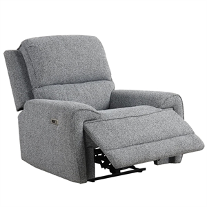 Cote Power Recliner Chair-Gray Boucle-Pillow Top Arms-Solid Wood