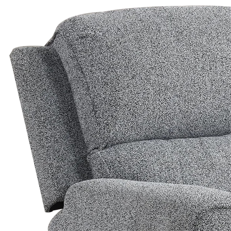 Cote Power Recliner Chair-Gray Boucle-Pillow Top Arms-Solid Wood