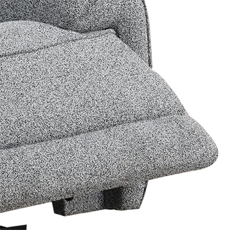 Cote Power Recliner Chair-Gray Boucle-Pillow Top Arms-Solid Wood