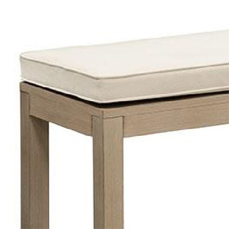 Beli Outdoor Bench-Beige Seat Cushion-Natural Brown Aluminum 57 Inch