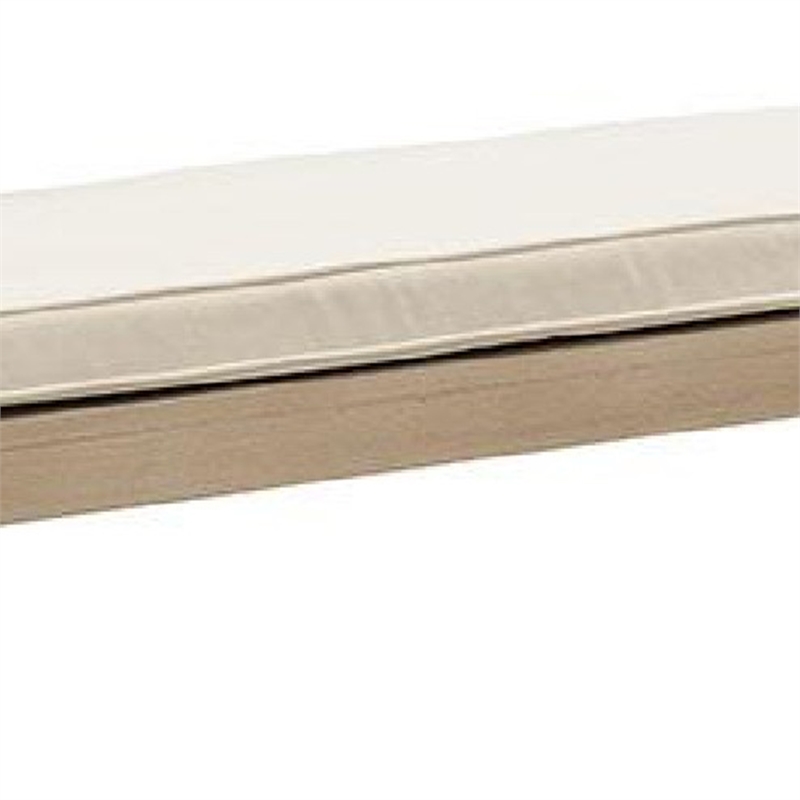 Beli Outdoor Bench-Beige Seat Cushion-Natural Brown Aluminum 57 Inch