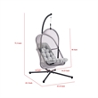 Bery Outdoor Swing Chair with Foldable Stand-Light Gray Cushion