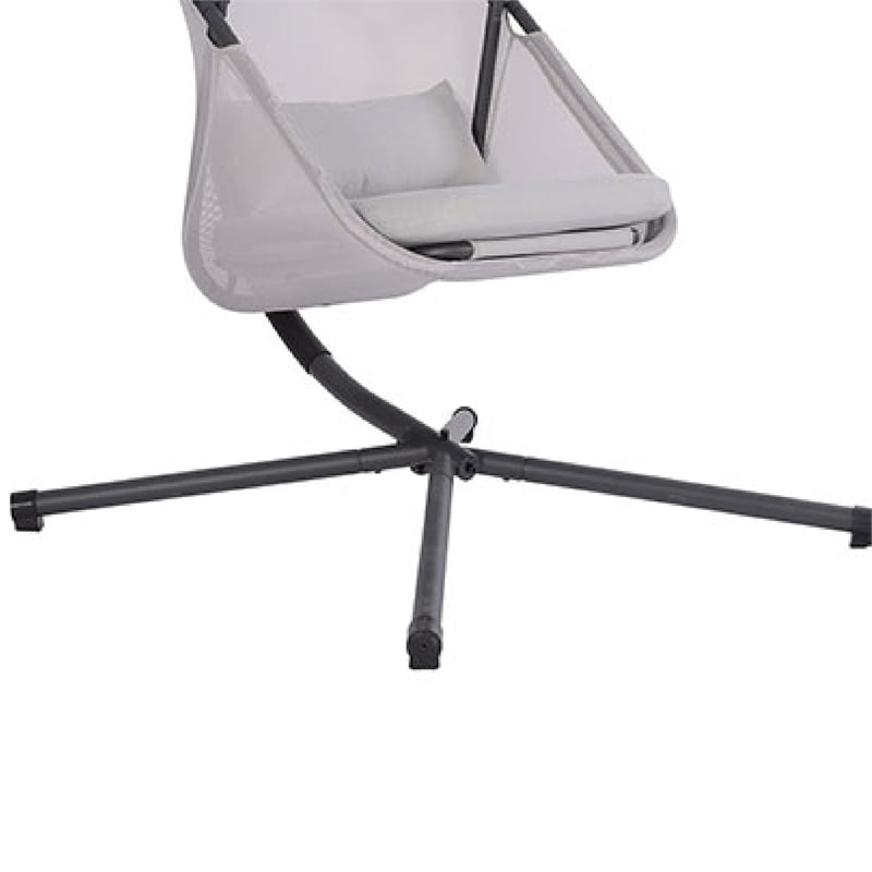 Cery Outdoor Egg Swing Chair-Foldable Stand-Light Gray Cushion