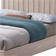 Vasu Full Size Bed-Reeded Headboard-Whitewash Solid Rubberwood