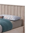 Vasu Full Size Bed-Reeded Headboard-Whitewash Solid Rubberwood