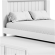 Toli Twin Captain Bed w Trundle-Drawers-White Curved Panel Headboard