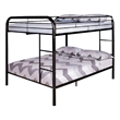 Raina Twin Over Twin Bunk Bed-Black Metal Frame-Attached Side Ladder