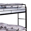 Raina Twin Over Twin Bunk Bed-Black Metal Frame-Attached Side Ladder