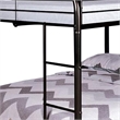Raina Twin Over Twin Bunk Bed-Black Metal Frame-Attached Side Ladder