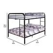 Raina Twin Over Twin Bunk Bed-Black Metal Frame-Attached Side Ladder
