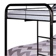 Raina Twin Over Twin Bunk Bed-Silver Metal Frame Attached Side Ladder