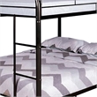 Raina Twin Over Twin Bunk Bed-Silver Metal Frame Attached Side Ladder