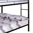 Raina Twin Over Twin Bunk Bed-Silver Metal Frame Attached Side Ladder