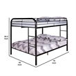 Raina Twin Over Twin Bunk Bed-Silver Metal Frame Attached Side Ladder
