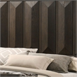 Fema King Bed-Vertical Facet Headboard and Footboard-Espresso Brown