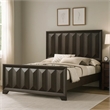 Fema King Bed-Vertical Facet Headboard and Footboard-Espresso Brown