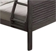 Wexo Twin over Full Bunk Bed-Charcoal Brown Slat Design and Ladder