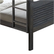 Wexo Twin over Twin Bunk Bed-Charcoal Brown Slat Design and Ladder